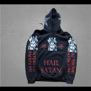 Baphomet hoodie LARGE Size hail Satan solve et coagula